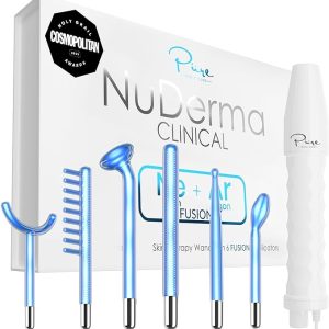 nuderma wand high frequency machine with box and complete kit