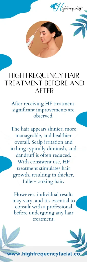 before and after of high frequency hair treatment