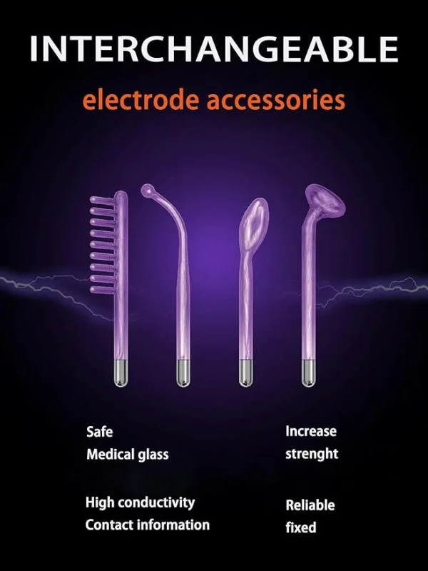 portable high frequency wand argon kit for facial scalp and beard