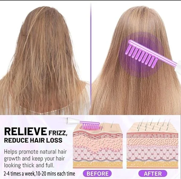 high frequency wand argon on hairs
