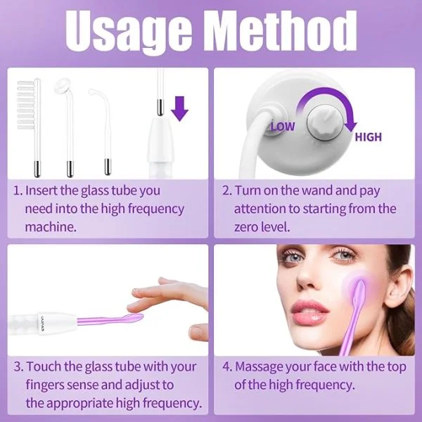 usage method of the portable high frequency wand argon technology